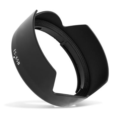 ES-65B Camera Lens Hood for Canon RF 50mm F1.8 STM - Plastic Bayonet Flower / Tulip / Petal Lens Shade from CELLONIC