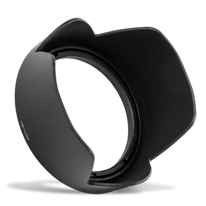 HB-N102 Cámara Parasol para Nikon Nikkor VR 10-100 mm ƒ/4,5-5,6 – Plastic bayoneta Flor / Pétalo / Tulipán Parasol de CELLONIC