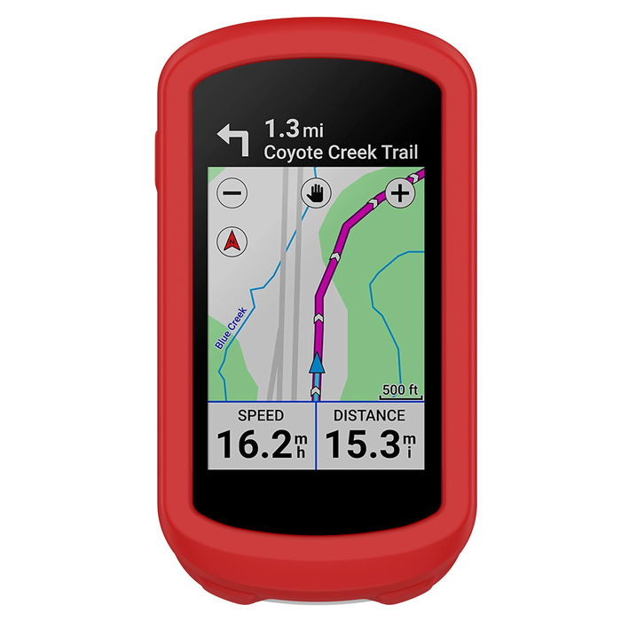 subtel Funda Garmin Edge Explore 2, Funda de Silicona para dispositivos GPS bicicleta - Funda protectora en rojo Back Cover Bumper Case Shockproof
