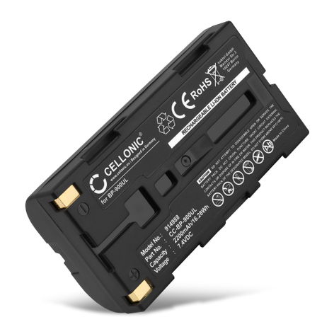 1x Batería para Cámaras AVIO Thermo Gear G30; NEC Thermo Gear G30; R300SR BP-900UL, T2UR18650F-5928 (2200mAh, 7.4V) de CELLONIC