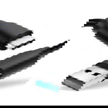 Cable de carga USB para GPS Wahoo Elemnt Bolt v2 - Cable de Datos 1m 3A negro PVC