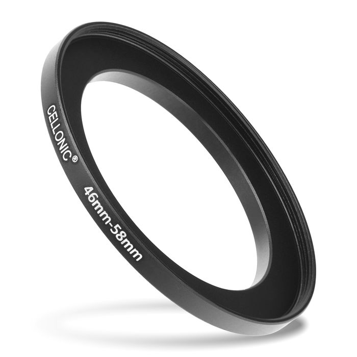 CELLONIC 46mm to 58mm Step Up Ring – Lens Filter & Hood Stepping Up Adapter Ring Mount Adapter for Canon, Nikon, Sony, Fuji, Olympus Camera Lenses