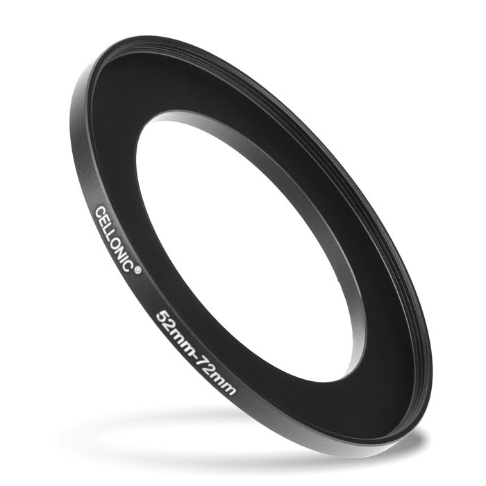 CELLONIC 52mm to 72mm Step Up Ring – Lens Filter & Hood Stepping Up Adapter Ring Mount Adapter for Canon, Nikon, Sony, Fuji, Olympus Camera Lenses
