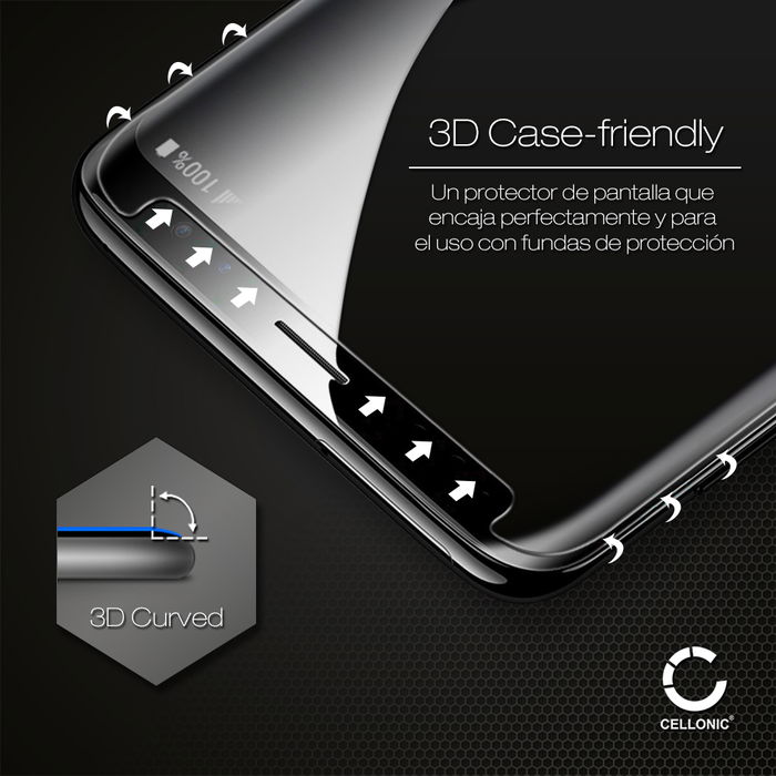 Protector pantalla móvil Xiaomi Redmi Note 7 Global autoadhesivo de CELLONIC - Screen protector, (Calidad HD / 3D Case-friendly / 0,33mm / 9H)