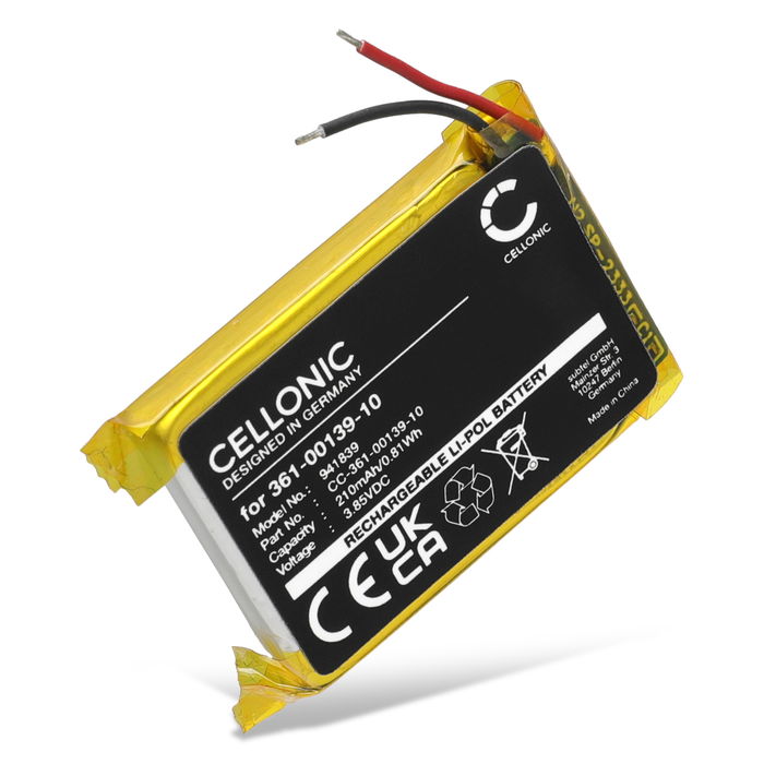 Batería para Garmin 361-00139-10, 361-00139-10 de Cellonic®], 210mAh, Litio Polímero