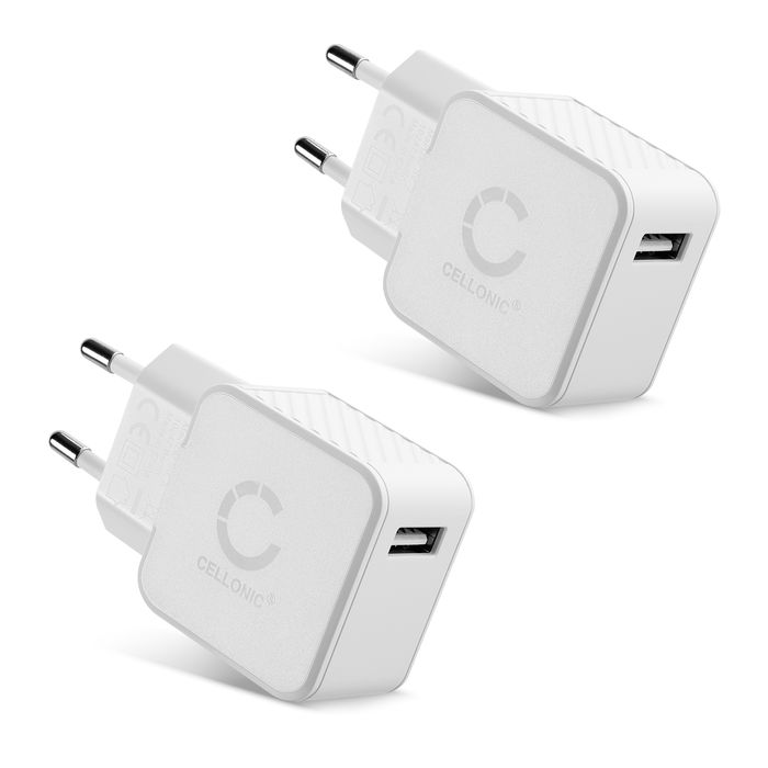 Cargador USB de pared para Apple iPhone 17, 16, 15, 17 Pro Max, 16 Pro, 16 Pro Max, 13, 17 Pro, 16e, 15 Pro, 12, 11, 13 Pro, AirPods Pro Samsung Galaxy S24, S25 Ultra, S25, S24 Ultra Google Pixel 9 con 5W - 1A, Adaptador enchufe USB, Estación de carga USB