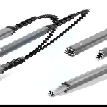 Adaptador de USB C a jack y carga rápida de 60 W, adaptador 2en1 de tipo C a auriculares de 3,5 mm - plata