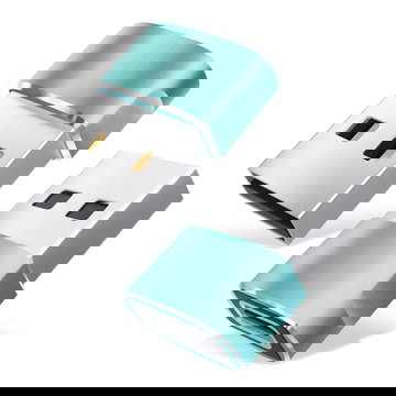 2x USB A USB C Carga Rápida y Transmisión de Datos Inmediata - Pack 2x Adaptador USB tipo C hembra a USB macho para iPhone, iPad, Huawei, Switch, Galaxy y muchos más - verde