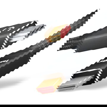 Cable HDMI 2.1 Macho a Macho de Ultra Alta Velocidad 4K/8K @60hz, 4K @120hz, 48Gbps eARC QFT QMS DSC chapado en oro de 24k HDMI Lead para Soundbar, HD TV, PS4, PS5, Xbox, Switch - 1,5 m de largo