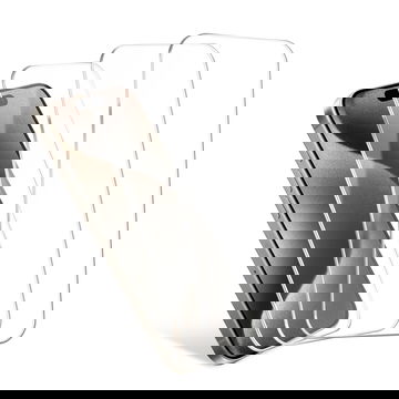 Apple iPhone 15 Pro, 3 x Protector de Pantalla 6,1 2.5D Case-friendly 9H 0,33mm Full Glue, Protector de Pantalla de Vidrio Templado