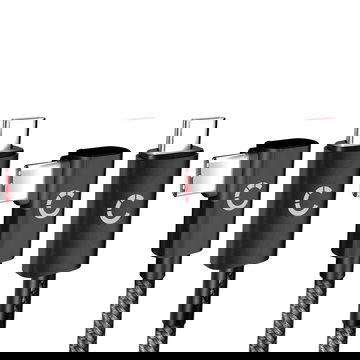 USB C a USB C 100W Cable (2 Pieza) L Shape Ángulo recto 1m Nylon Cable de carga de datos USB 3.1 10 Gbps 8K para teléfono móvil, tableta, smartwatch, GPS, altavoz y mucho más.