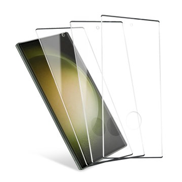 3x Protector pantalla móvil autoadhesivo 6.8" de CELLONIC - Screen Protector Samsung Galaxy S23 Ultra 5G - Calidad HD 3D Vidrio Templado 9H