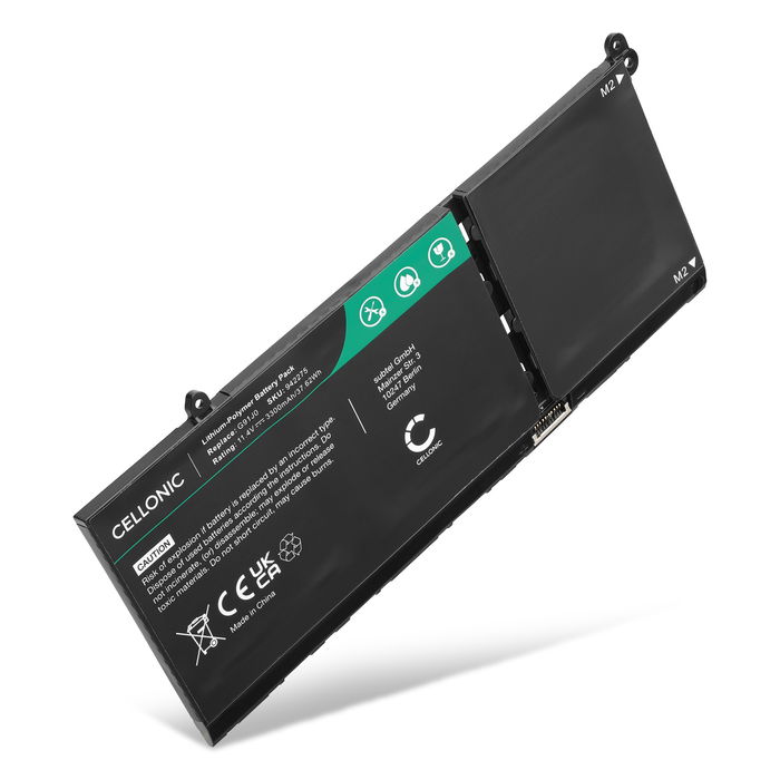 Batería Dell para ordenador portátil Dell Latitude 3520, 3420, 3320 | Inspiron 15 3511, 14 Plus 7420, 3511 | Vostro 3510, 3525, 5620 | Dell G91J0, MVK11 3300mAh 11.4V  de CELLONIC
