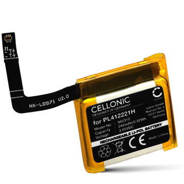1x CELLONIC Batería Amazfit para Smartwatch Amazfit GTS 1, GTS 1S, C17, A1913, A1914, A2021, PL412221H (240mAh, 3.85V)