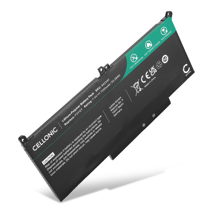 Dell Latitude 7480 Batería 7200mAh de Cellonic