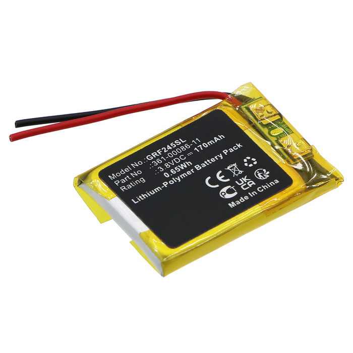 Batería para Garmin Forerunner 245, Forerunner 245 Music - 361-00086-11 (170mAh ) Batería de Reemplazo