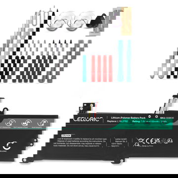 Batería Lenovo para ordenador portátil Lenovo V14, V15, IdeaPad 3, IdeaPad S145-14AST, 15IWL, IdeaPad 320-14IKB, 15IKB 4100mAh 7.6V + Juego de herramientas de CELLONIC