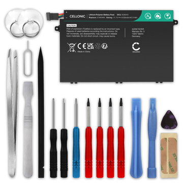 Batería Lenovo para ordenador portátil Lenovo Thinkpad E480, E485, E490, E580, E585, E590, E595, R480, R580 4100mAh 11.4V + Juego de herramientas de subtel