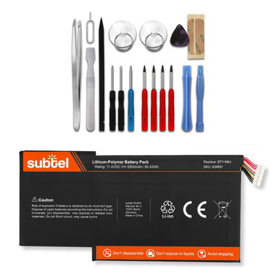 Batería MSI para ordenador portátil GS63VR 7RF Stealth Pro, GS63VR-7RE, GS63VR-7RG, GS63VR 7RD-092NL Stealth, GS73VR 7RF Stealth Pro, BTY-M6J 5700mAh 11.4V + Juego de herramientas de subtel