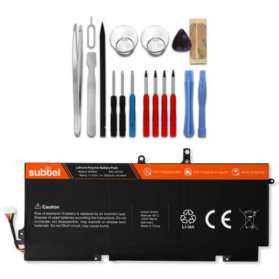 Batería para ordenador portátil HP Elitebook 1040 G3 + Werkzeug-Set 3400mAh 11.4V + Juego de herramientas de subtel