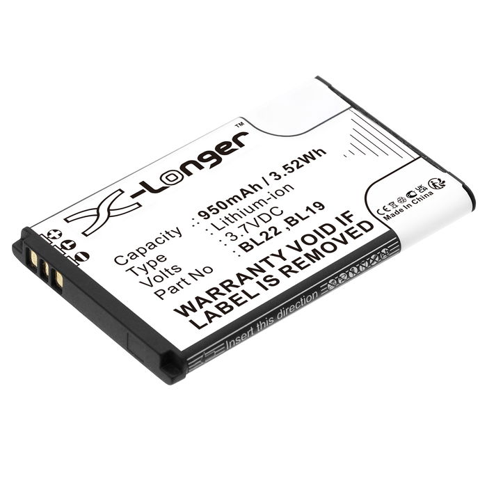 Battery for Retevis RT622, RT22, RT619, RT15, RT22S, RT19 (Retevis BL22) 950mAh 3.7v from CELLONIC