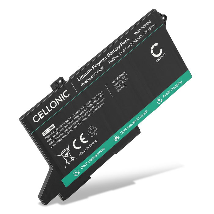 Batería Dell para ordenador portátil Dell Latitude 5420, Latitude 5520, Precision 3560, Dell WY9DX, 05R42, WK3F1 3350mAh 11.4V  de CELLONIC