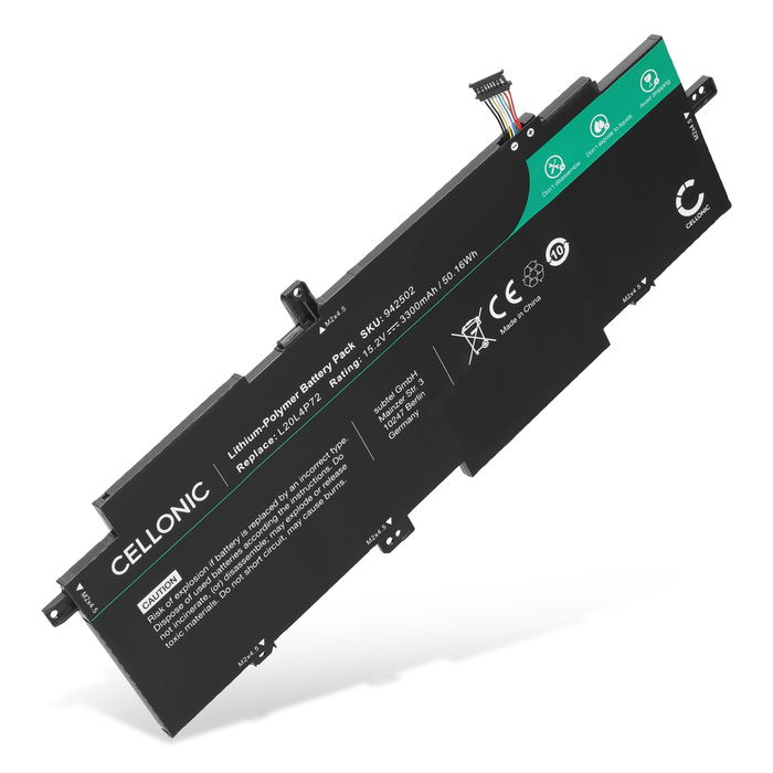Batería HP para ordenador portátil Lenovo ThinkPad T14s Gen 2, Lenovo L20C4P72, L20L4P72 3300mAh 15.2V  de CELLONIC