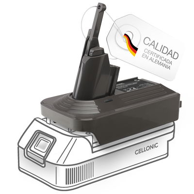 Adaptador de batería Makita 18V a Dyson V7 y Dyson V8 - Conversor de baterías para aspiradoras inalámbricas Dyson de CELLONIC