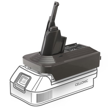 Battery Adapter Makita 18V to Dyson V7 & V8 Series Battery Adapter MT18V7V8 from CELLONIC