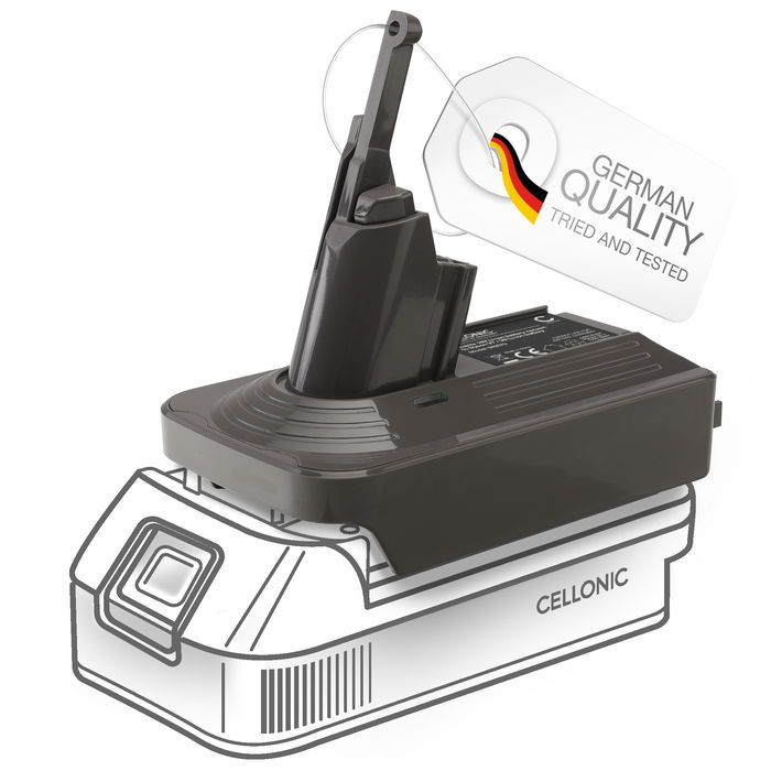 Battery Adapter Makita 18V to Dyson V7 & V8 Series Battery Adapter MT18V7V8 from CELLONIC