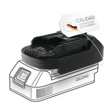 Adaptador de batería Bosch 18V a Makita 18V Li-ion - Adaptador de baterías BS18MT para herramientas eléctricas Makita de CELLONIC