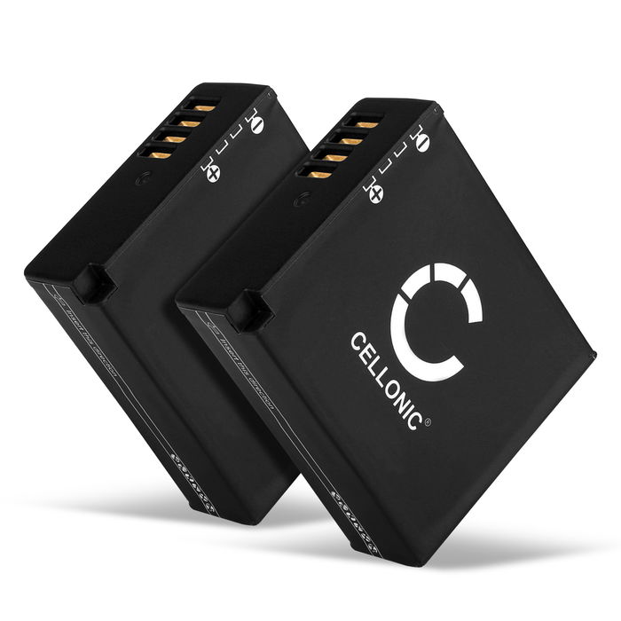 2x Batería para cámaras Panasonic Lumix DC-GX9 DMC-LX100 DMC-GX80 DMC-TZ80 DC-LX100 II DC-TZ90 DC-TZ202 980mAh 7.2V - 7.4V de CELLONIC