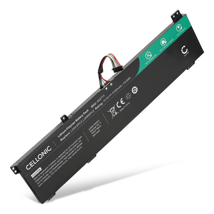 Batería Lenovo para ordenador portátil Lenovo Legion 5 17ACH6H, 5 17ACH6, 5 17ITH6H, 5 17ITH6, L20C4PC2, 5B11B53885 5180mAh 15.4V  de CELLONIC