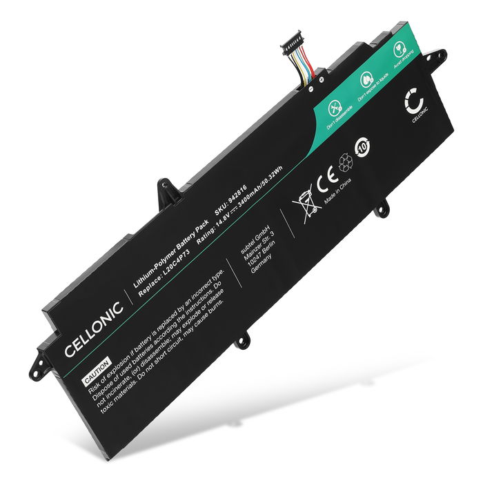 Batería Acer para ordenador portátil Lenovo ThinkPad X13 Gen 3, L20D4P73, L20M4P73, 5B10W51818 3400mAh 14.8V  de CELLONIC