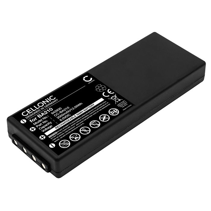 Batería para HBC Radiomatic Spectrum 1, 2, 3, Linus 4, 6, Micron 4, 6, Eco, FUB10AA - BA210 2000mAh 6.0V de CELLONIC