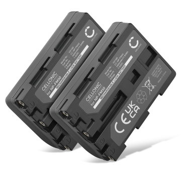 2x Battery for Sony F828, F717, R1 S85, TRV118 SR1 GV-D1000, NPFM30, NPQM71, NPQM91 NP-FM50H (1600mAh, 7.4V) from CELLONIC
