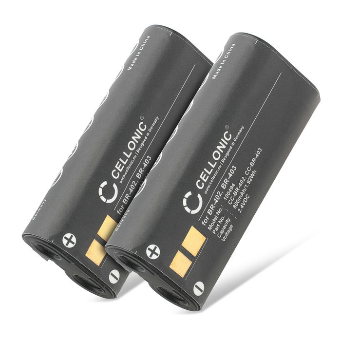 2x Batería para Olympus DS-4000, DS-3300, DS-2300, DS-5000 BR-402, BR-403 (800mAh, 2.4V) de CELLONIC