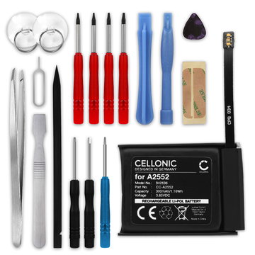 CELLONIC Batería Apple para Smartwatch Apple Watch 7 - 45mm 300mAh + Juego de herramientas 17pzas