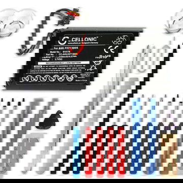 Batería para TomTom Via Live 120, 125, 120 Live Western Europe, GO Live 820 Europe, XL Live, XL 340M Live, XL 340TM Live, 4EL0.001.01, VF3A - 1100mAh 3.7V + Juego de herramientas 17pzas de CELLONIC