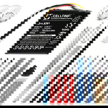 Batería para TomTom Via 130 Via LIVE 120 Via 125 Via 120 - 700mAh 3.7V + Juego de herramientas 17pzas de subtel