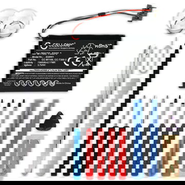 Batería para Mitac Mio Moov M400, Mio Moov M405, Mio N177, Mio Moov 500, M1100, 338937010172 - 750mAh 3.7V + Juego de herramientas 17pzas de subtel