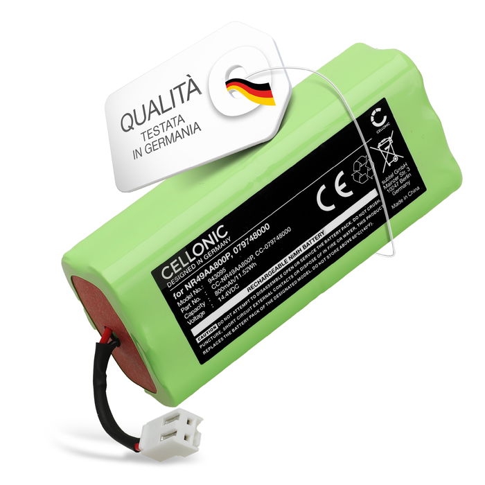 Batería para Philips FC8800, FC8801, Taurus Robot Aspirador Striker Slim, 079748000 800mAh de CELLONIC