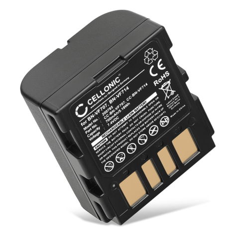 1x Batería para Cámaras JVC GR-D239; GR-D240; GR-D245; GR-D246; GR-D247 BN-VF707 (700mAh, 7.4V) de CELLONIC