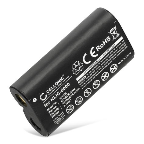 1x Batería para Cámaras Kodak Easyshare Z1012 IS, Z1015 IS, Z1085 IS, Z1485 IS (1600mAh, 3.7V) de CELLONIC