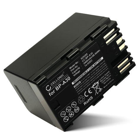 1x Batería para Cámaras Canon XF605; XF705; CA-CP200L; EOS C200, C200 PL BP-A30 (3400mAh, 14.4V) de CELLONIC