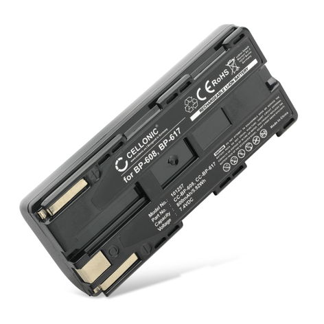 1x Batería para Cámaras Canon G1000; PowerShot G10; G2000; V400; GL2; C2 BP-608 BP-608A BP-617 (800mAh, 7.4V) de CELLONIC