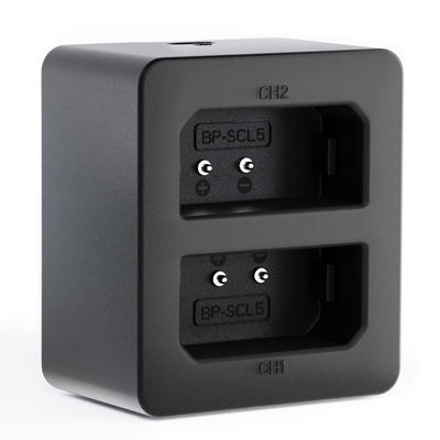 Cargador doble USB (LC-SCL5) para Leica M10, M10-P, M10-R + 1m Cable USB de CELLONIC