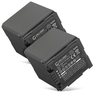 2x Battery for Panasonic HDC-SD200 SD707 SD700 SD600 HDC-HS9 HDC-SDT750 HDC-TM700 NV-GS500 VW-VBG070 VW-VBG130 VW-VBG260 (2200mAh, 7.4V) from CELLONIC