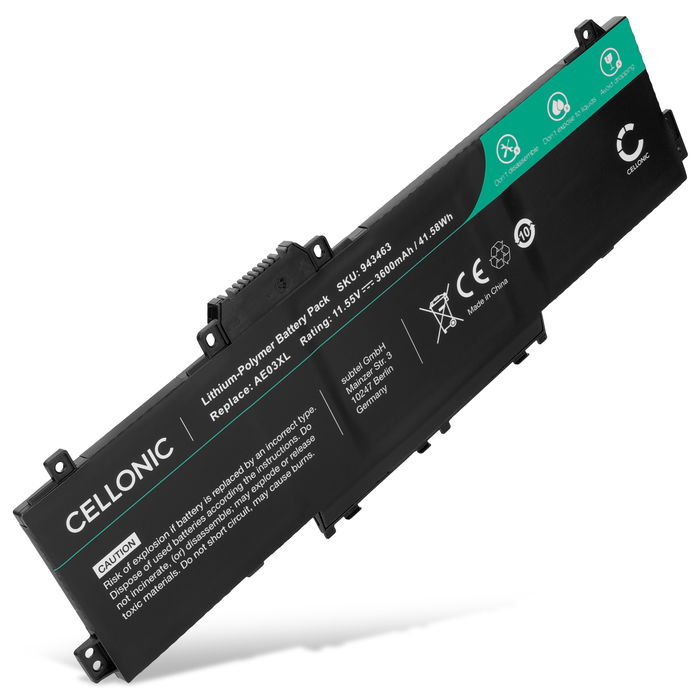 1x HP AE03XL Batería 3600mAh de Cellonic