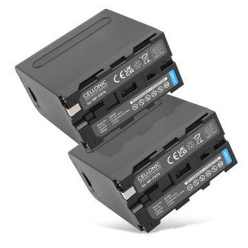 2x Batería para Sony HXR NX 100, NEX FS700R, FS700RH, HVR-Z1, HVR-V1, HVR-NX5 NP-F930 NP-F950 NP-F960 NP-F970 XL-B2 XL-B3 (10050mAh, 7.4V) de CELLONIC